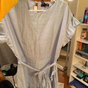 Blue Aqua Ruffle Dress